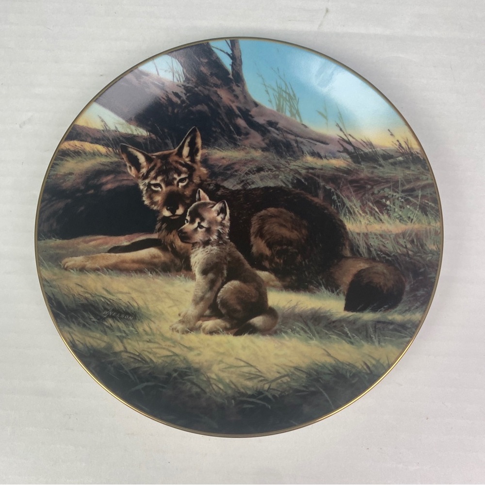 W.S. George Will Nelson Red Wolf Last of Their Kind Endangered Species Plate ‘89